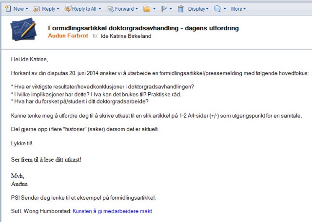 E-post som blir lest_faksimile