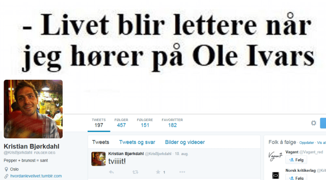 Kristian Bjørkdahl på Twitter_skjermdump