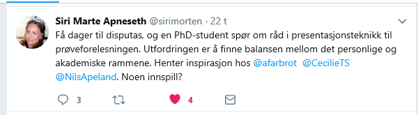 Få dager til disputas - Råd om presentasjon